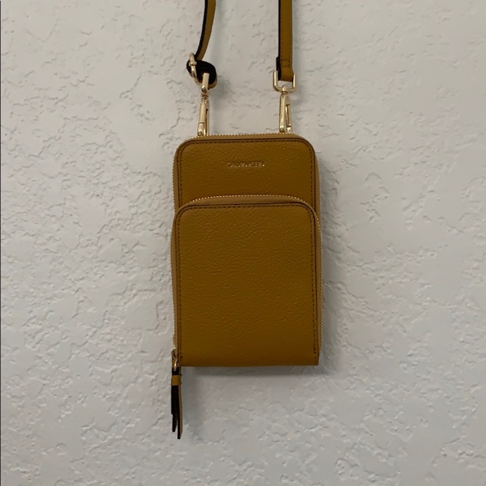 New (no tags) Calvin Klein Yellow Crossbody Bag